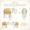 White-Gold Elephant Showpiece Pair, Marble Dust Resin, 8 Inch