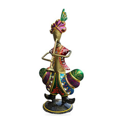 Gold Iron Rajasthani Musician Statue Showpiece Set of 4, 9 Inch