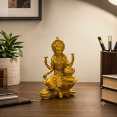 Golden Goddess Lakshmi Idol for Diwali Pooja Decor