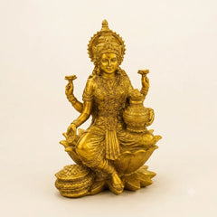 Golden Goddess Lakshmi Idol for Diwali Pooja Decor