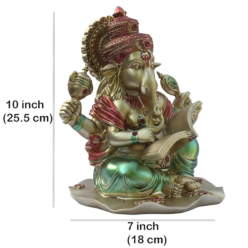 Lekhak Ganeshji Idol for Home Temple Mandir Decor