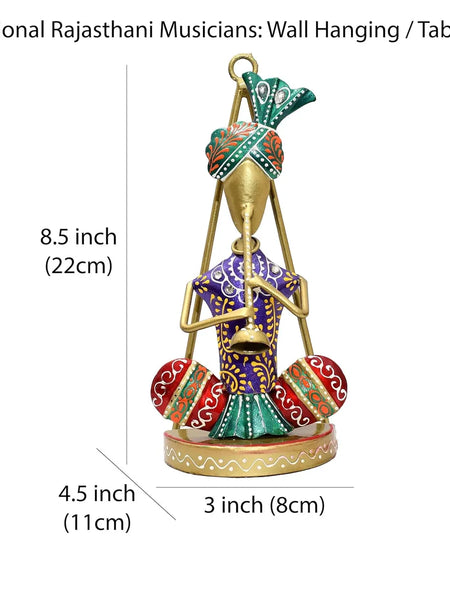 Traditional Musicians Tabletop/Wall Decor Statues, Set of 3