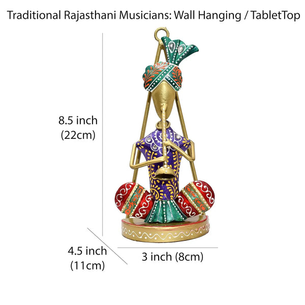 Traditional Musicians Tabletop/Wall Decor Statues, Set of 3