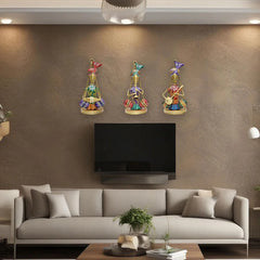 Traditional Musicians Tabletop/Wall Decor Statues, Set of 3