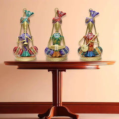 Traditional Musicians Tabletop/Wall Decor Statues, Set of 3