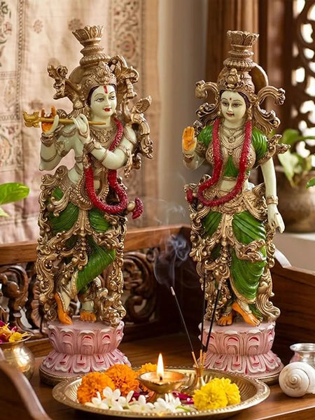 Radha Krishna Idol Pair for Home Mandir Decor