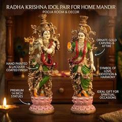 Radha Krishna Idol Pair for Home Mandir Decor