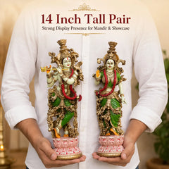 Radha Krishna Idol Pair for Home Mandir Decor
