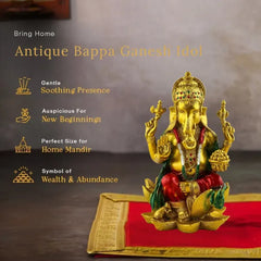 Red Lord Ganesha Idol for Diwali Pooja Decor