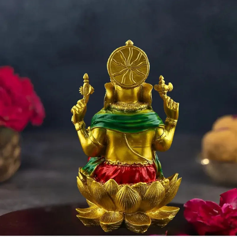 Red Lord Ganesha Idol for Diwali Pooja Decor