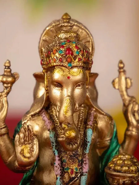 Red & Golden Laxmi Ganesh Idol Set for Diwali