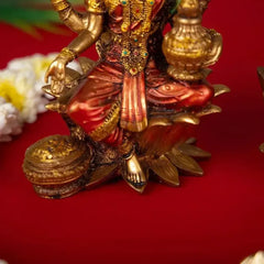 Red & Golden Laxmi Ganesh Idol Set for Diwali