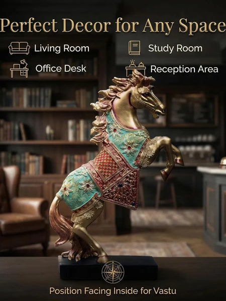 Royal Bejeweled Horse Showpiece Statue for Home Decor