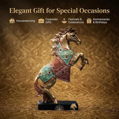 Royal Bejeweled Horse Showpiece Statue for Home Decor
