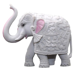 White Elephant Pair Showpiece